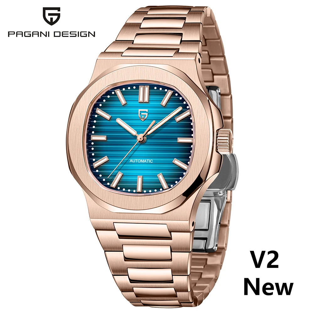 PAGANI DESIGN 2025 New Men's Watches Luxury Automatic Watch For Men Mechanical 40MM WristWatch Stainless Steel AR Sapphire glass