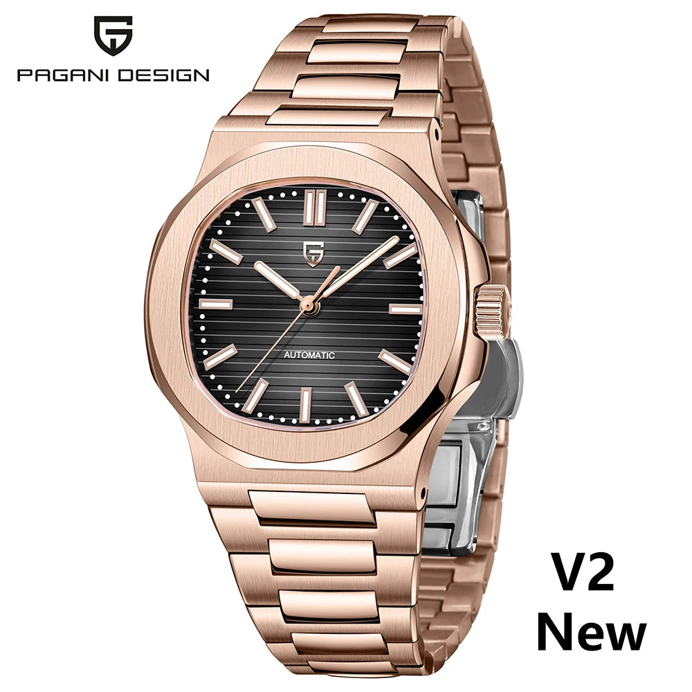 PAGANI DESIGN 2025 New Men's Watches Luxury Automatic Watch For Men Mechanical 40MM WristWatch Stainless Steel AR Sapphire glass