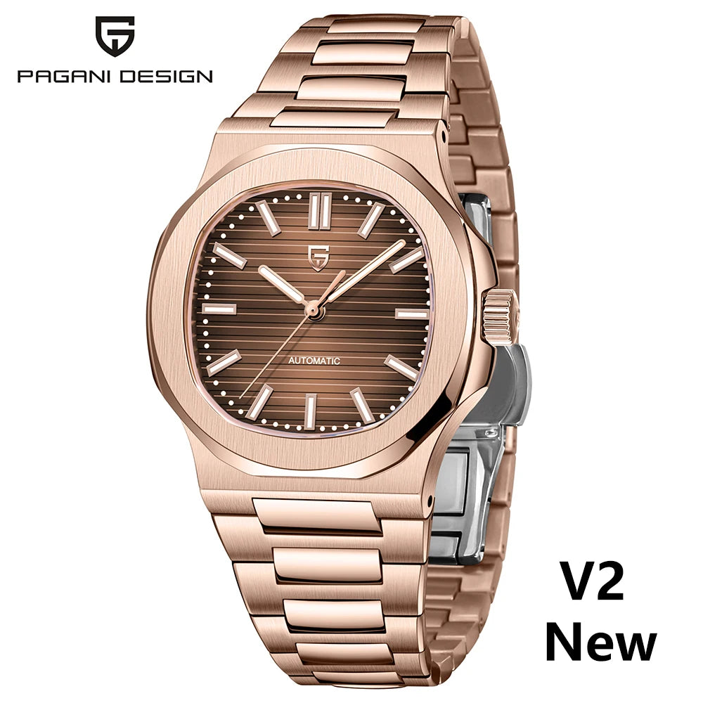 PAGANI DESIGN 2025 New Men's Watches Luxury Automatic Watch For Men Mechanical 40MM WristWatch Stainless Steel AR Sapphire glass