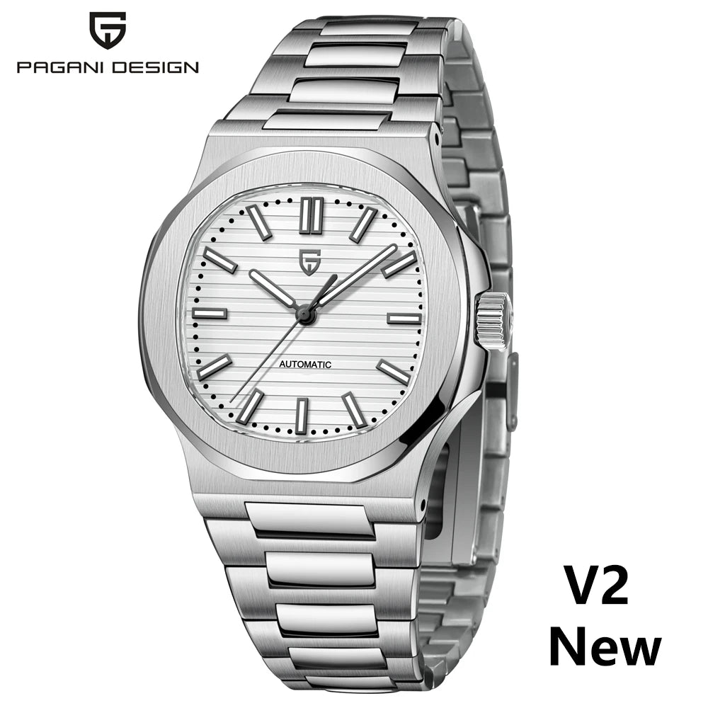 PAGANI DESIGN 2025 New Men's Watches Luxury Automatic Watch For Men Mechanical 40MM WristWatch Stainless Steel AR Sapphire glass
