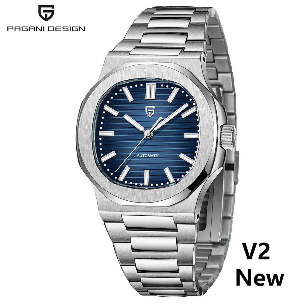 PAGANI DESIGN 2025 New Men's Watches Luxury Automatic Watch For Men Mechanical 40MM WristWatch Stainless Steel AR Sapphire glass
